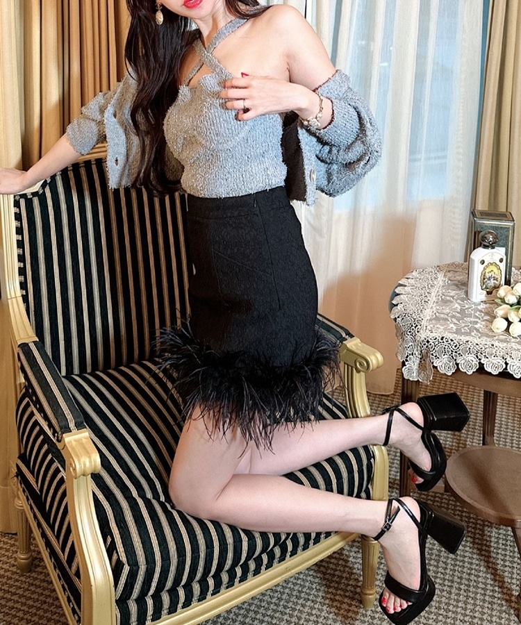 2way fur skirt(S GREIGE): スカート｜PMbox P&M OFFICIAL ONLINE 