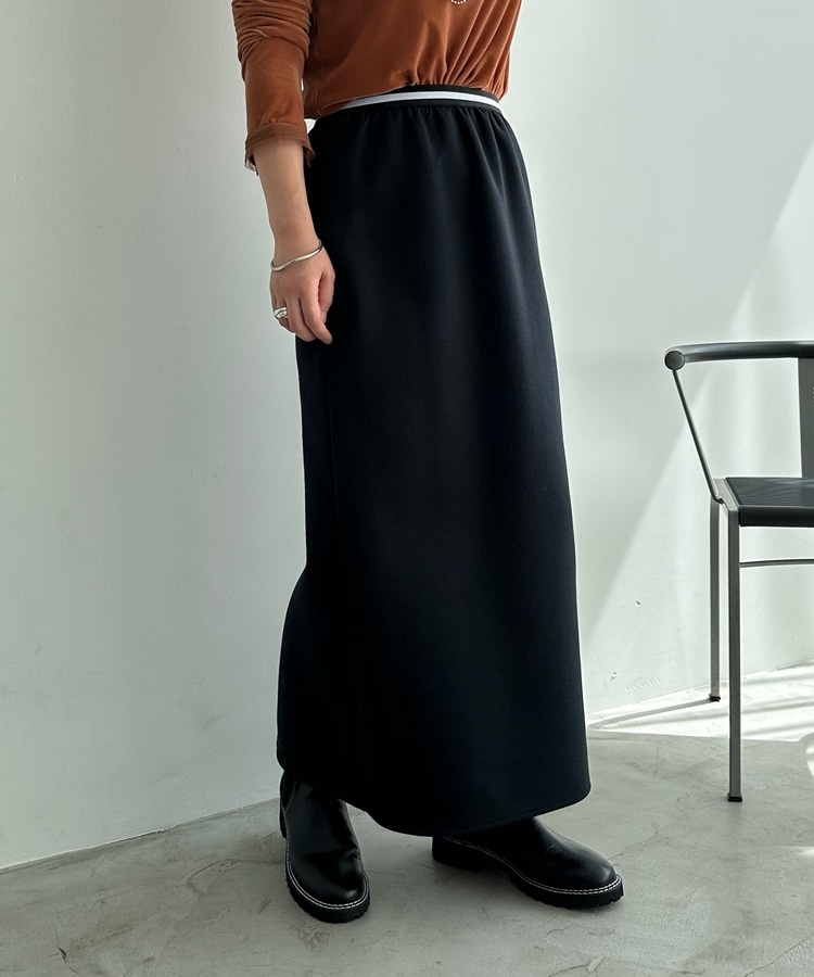 ウエストラインゴムロングタイトスカート(F BLACK): スカート｜PMbox