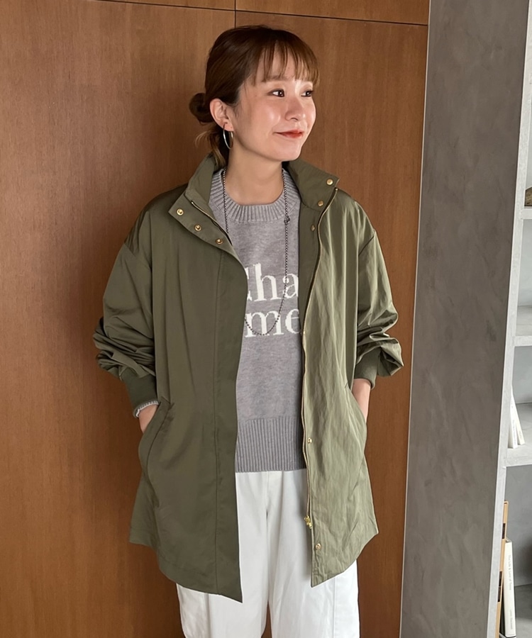 23aw look掲載】袖リブスタンドブルゾンコート(F CAMEL): アウター