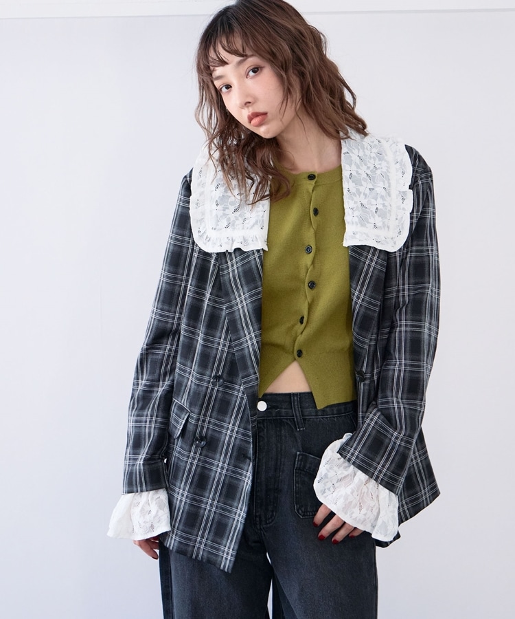 330 美品 MELT THE LADY テーラードジャケット チェック 330 美品 MELT THE LADY テーラードジャケット チェック