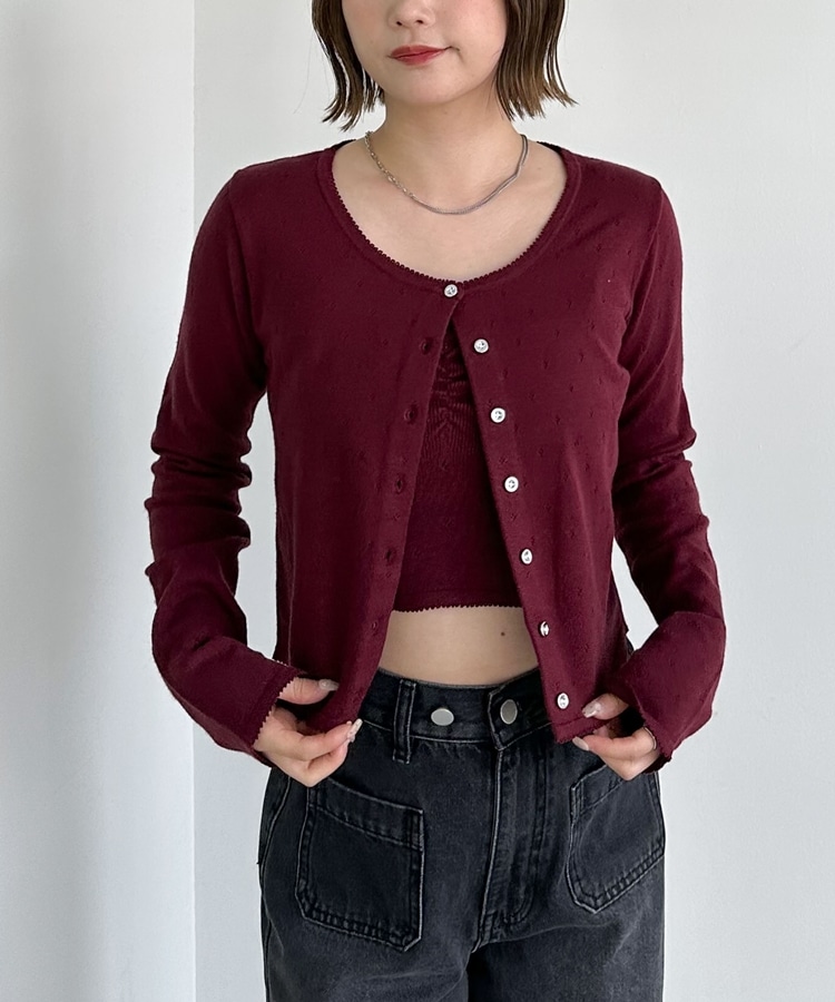 ハリヌキニットアンサンブル(M WINE): トップス｜PMbox P&M