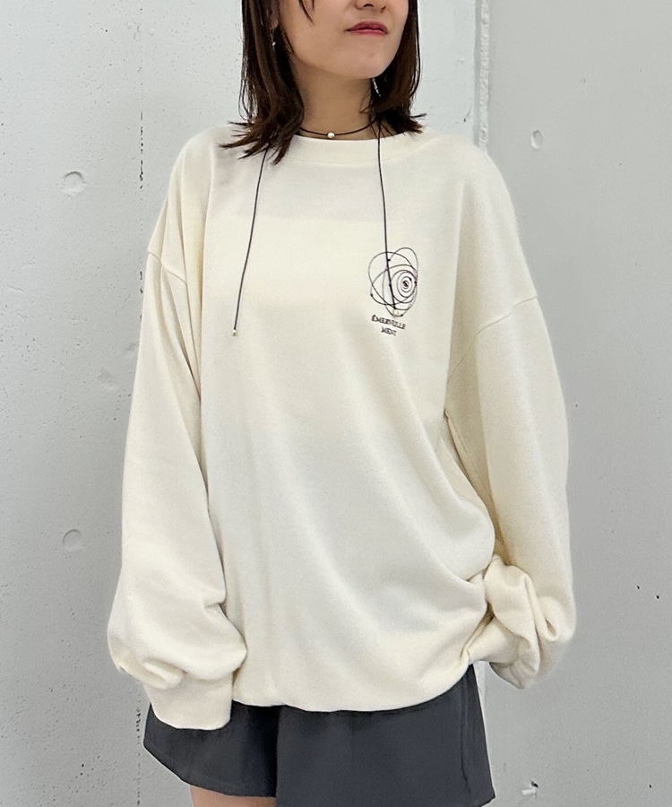 GRANCY スウェット トップス M ホワイト GRANCY トレーナー スウェット 「GRANCY」LinestoneDesign