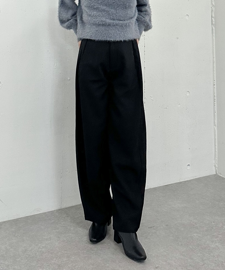 ブラック スラックスMサイズ grancy GRANCY スラックス 「GRANCY」Tulle Layereddesign Slacks