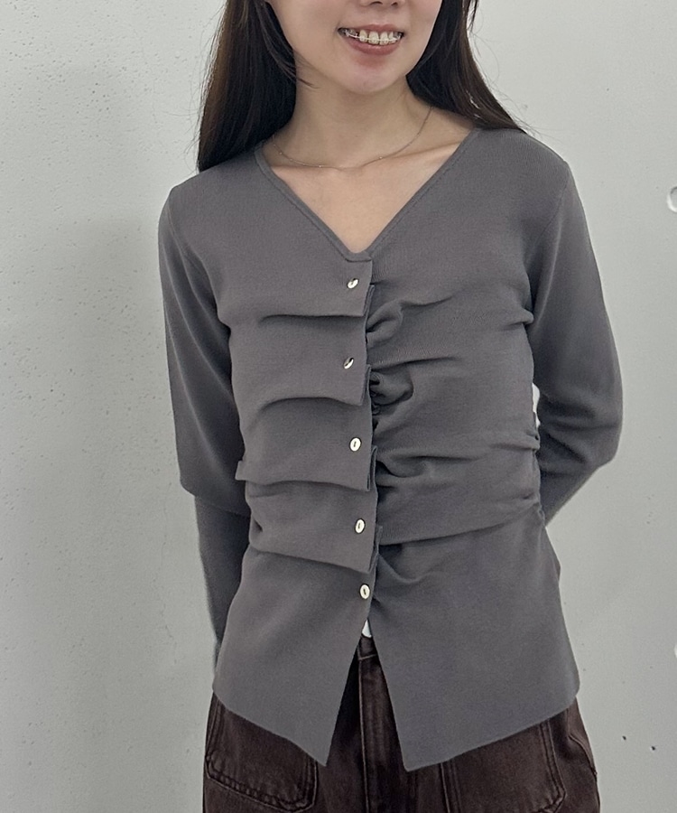 ☆M&H☆★ タックボタンニットプルオーバー(M GRAY): トップス｜PMbox P&M