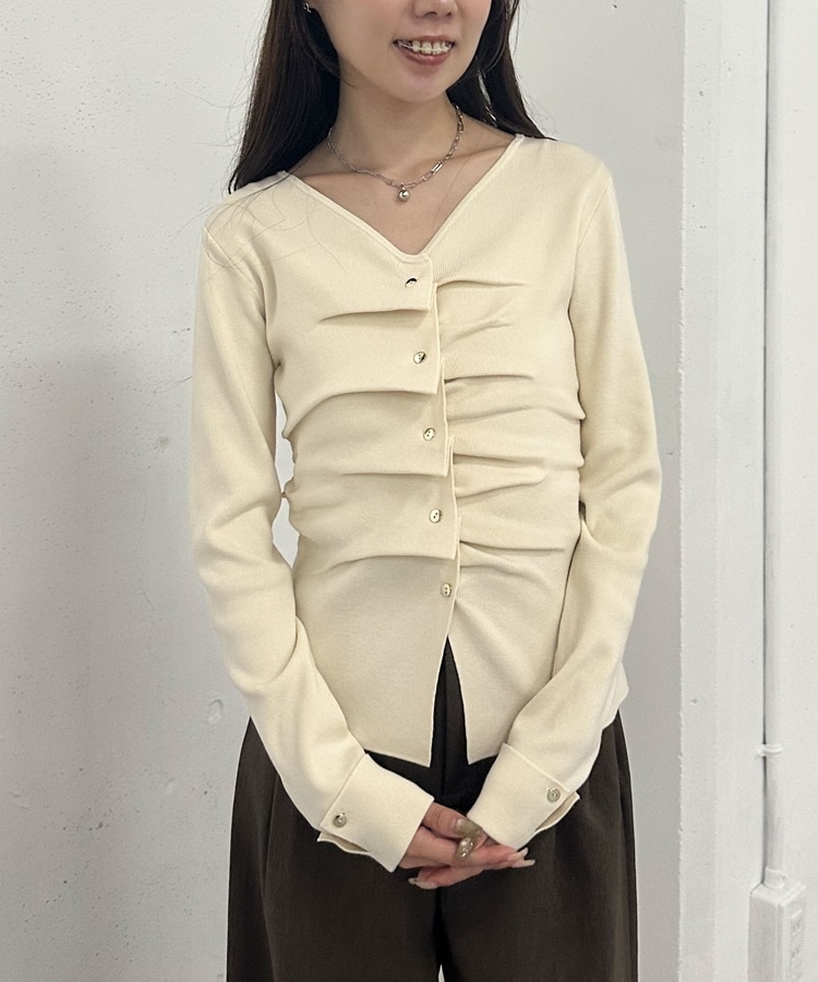 タックボタンニットプルオーバー(M GRAY): トップス｜PMbox P&M