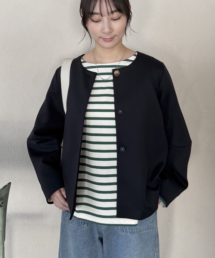 ダンボールノーカラージャケット(M GREIGE): アウター｜PMbox P&M