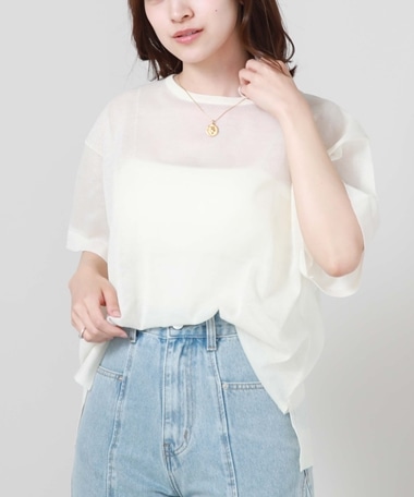 レイヤードシアーニット