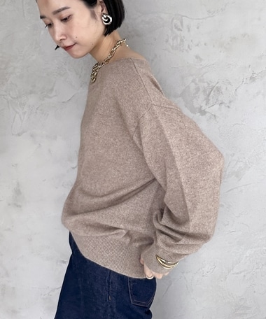 ラクーンMIXボートネックプルオーバー(F BEIGE): トップス｜PMbox P&M OFFICIAL ONLINE STORE  (ピーエムボックス ピーアンドエム公式オンラインストア)