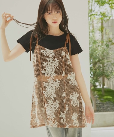 ’アソートレースミニキャミワンピース’