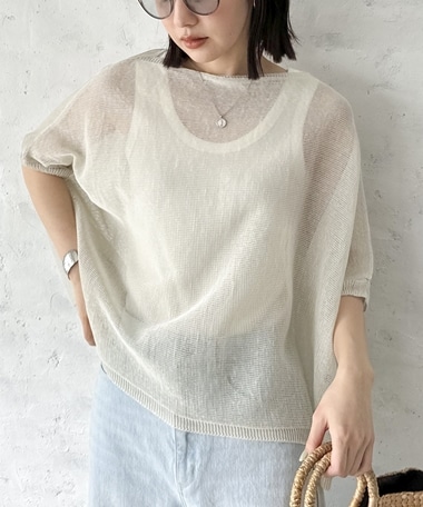 【EC先行予約】ウォッシャブルメッシュプルオーバー