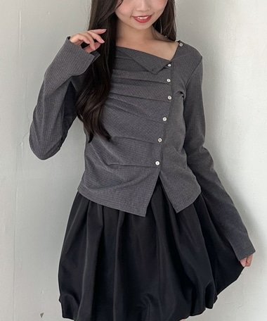 ２ｗａｙアシメボタンカットＴＯＰＳ