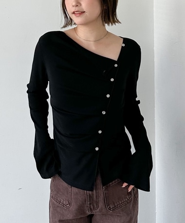 ２ｗａｙアシメボタンカットＴＯＰＳ