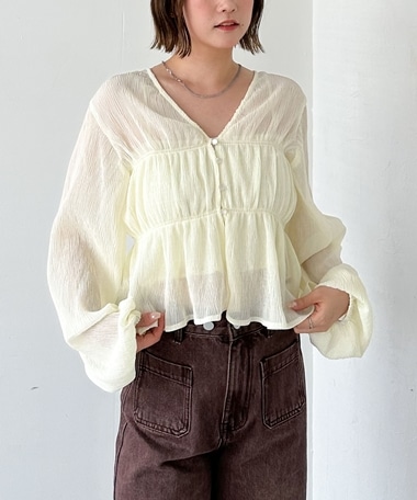 マルチｗａｙ楊柳ブラウスアンサンブル