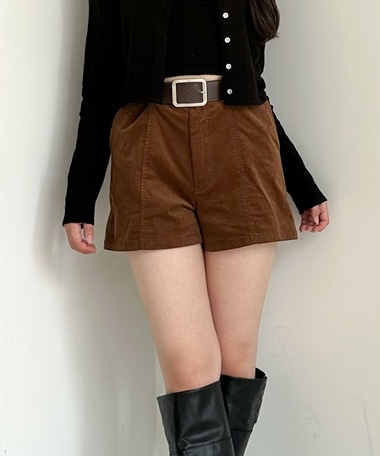 ローウエストコーデュロイショートパンツ