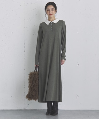 ポロカットロングワンピース