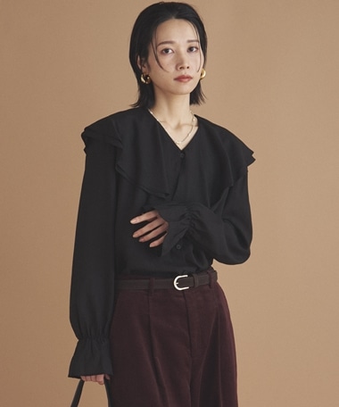 キャンディースリーブフリルブラウス