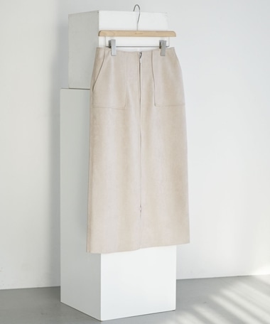 ダブルＺＩＰフェイクスエードタイトスカート