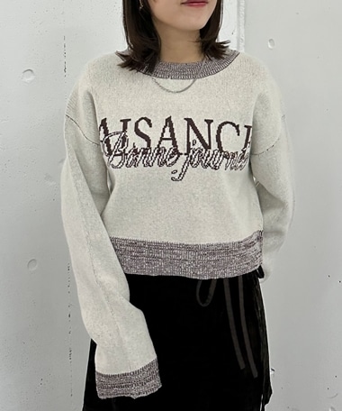 ロゴＪＱショートニットプルオーバー