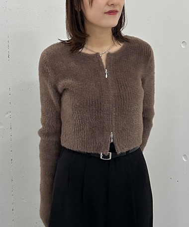 AD2010 archive ファーラインカーディガン ニット セーター AD2010 archive ファーラインカーディガン ニット セーター