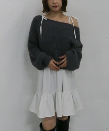 メランジフェザーニット×ミニキャミワンピースＳＥＴ