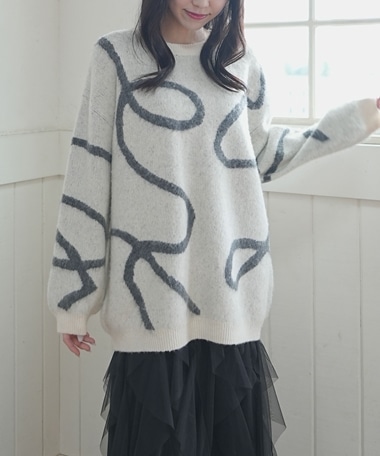 ニュアンスＪＱミドルニットプルオーバー
