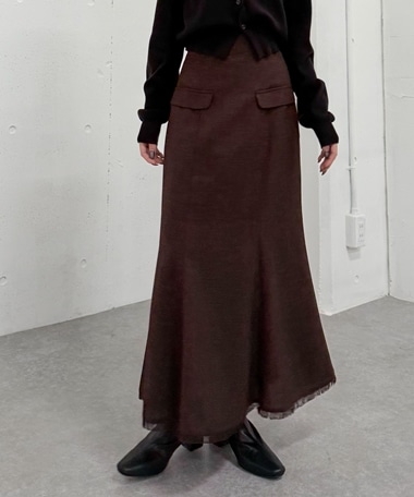 ツイードマーメイドスカート