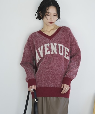 アーチロゴシャギーニット