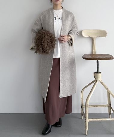 ラメ混Ｗフェイストッパーニット