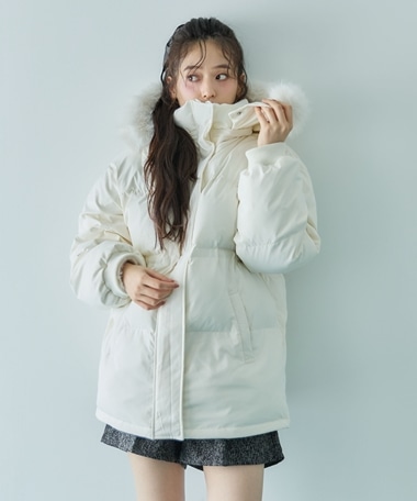 マルチｗａｙファーフード中綿ブルゾン