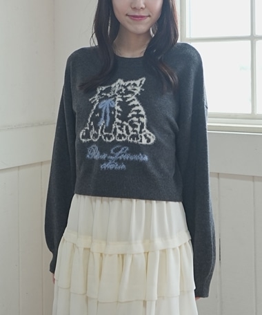 ネコＪＱニットプルオーバー