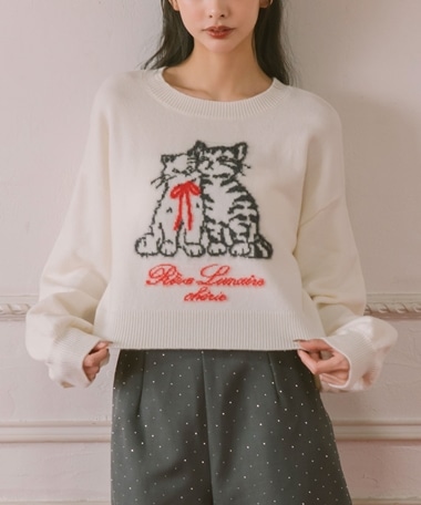 ネコＪＱニットプルオーバー