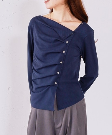 ２ｗａｙアシメボタンカットＴＯＰＳ／