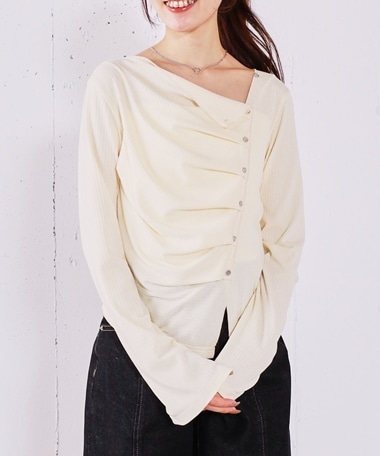 ２ｗａｙアシメボタンカットＴＯＰＳ／