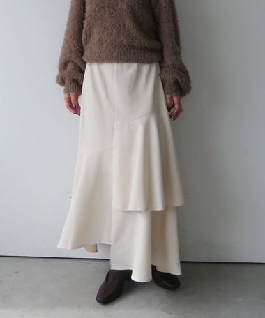 アシメラッフルティアードスカート／
