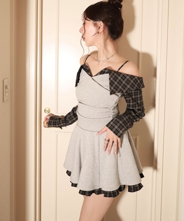 Lulu check skirt