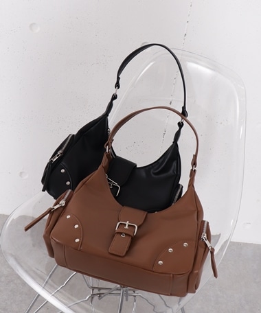 ハーフムーンスタッズバッグ