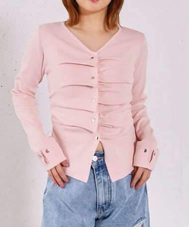 スプリングタックボタンニットプルオーバー