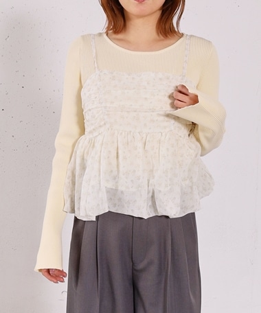 アソートバルーンビスチェ×リブニットプルオーバーＳＥＴ