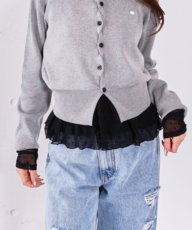 ドットアソートシアーフリルカットＴＯＰＳ