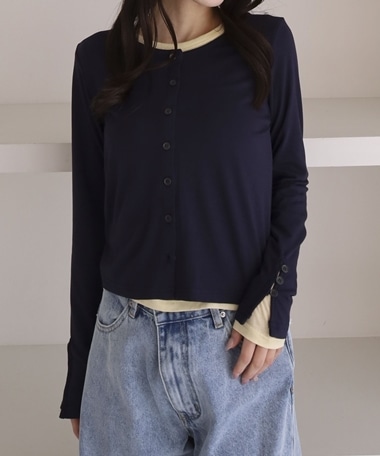 シアーカットカーデ／ロングスリーブＴＯＰＳ