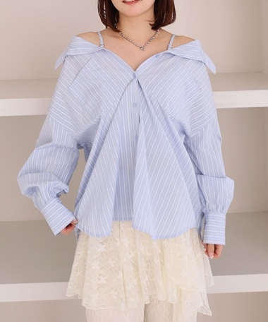 ２ｗａｙストライプシャツ