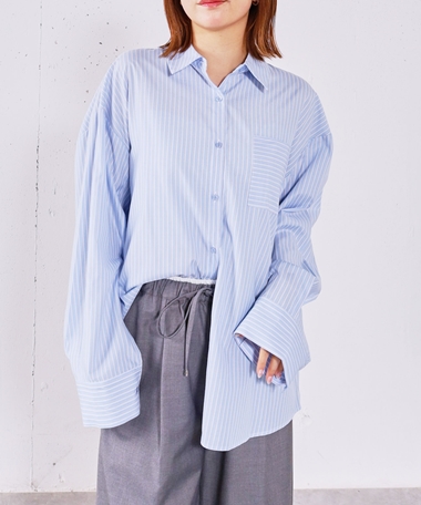 ストライプミドルシャツ