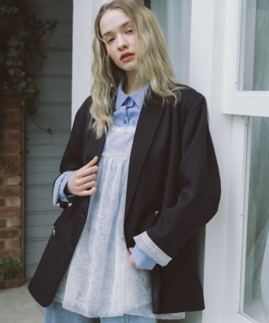 レースギャザーキャミチュニック