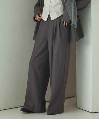 【ＯＮかわ】ウォッシャブルベルト付きスラックス