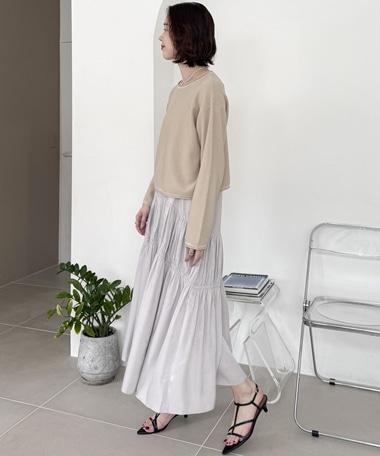 ニットＳＥＴティアードキャミワンピース