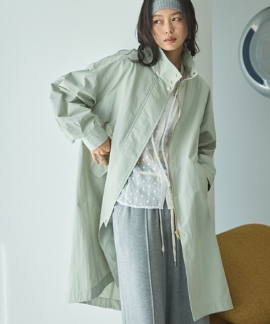 スタンドカラーコート