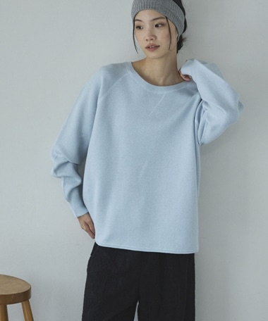 ラメ混スウェットライクニット