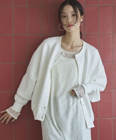 ボンディングスナップカーディガン