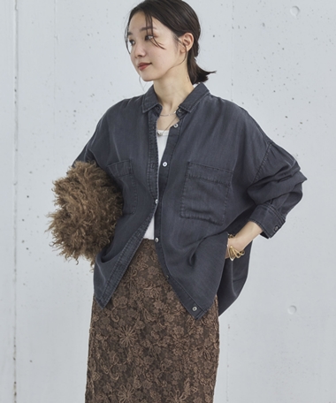 ソフトデニム２ＷＡＹシャツ／