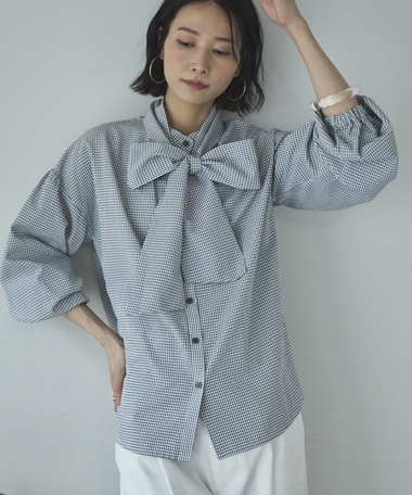 ２ＷＡＹ　チェックボウタイブラウス